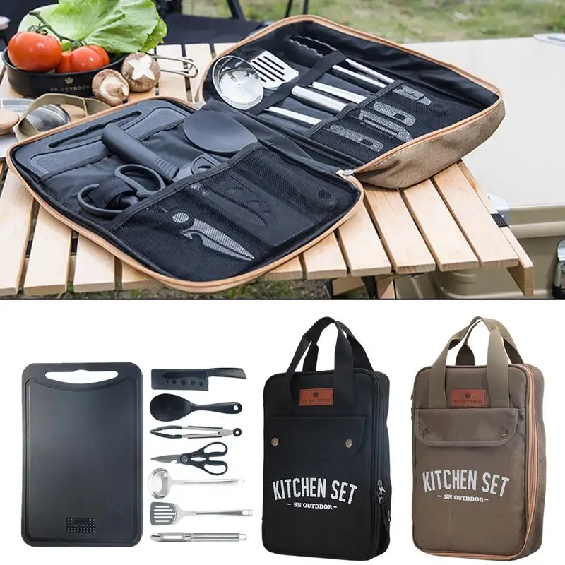 Home Cooking Utensil Set - 8종 캠핑 주방용품 세트 휴대용 야외