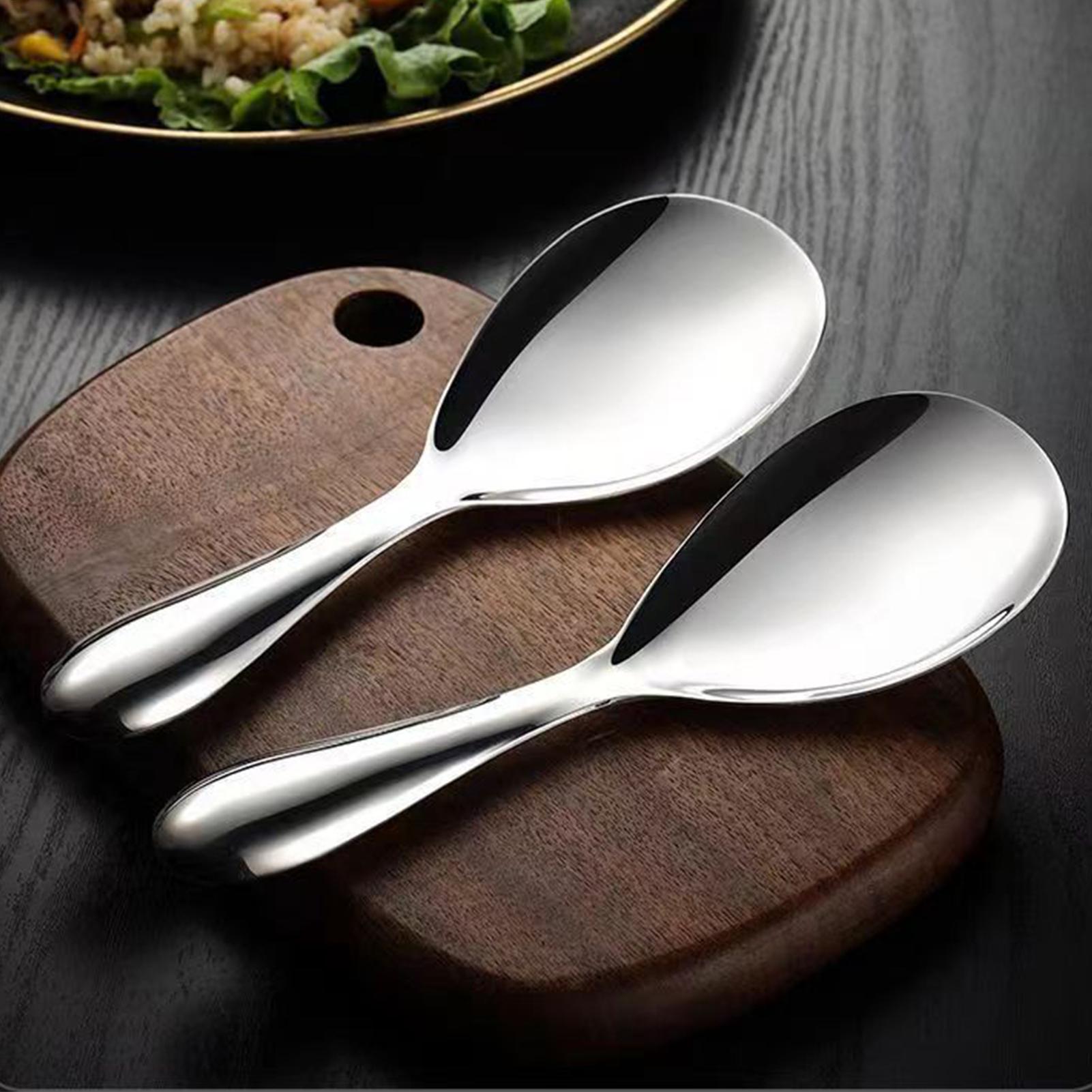 Home Cooking Services - 스테인리스 스틸 밥주걱 20.5x7cm 밥 서빙