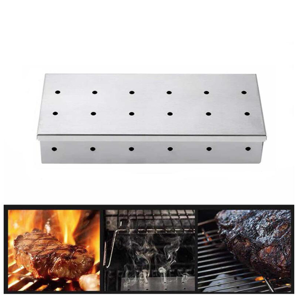 그릴, 스테인레스 스틸 구멍, 차가운 연기 생성기 상자 - Smoker Box Wood Chip 리뷰 및 가격