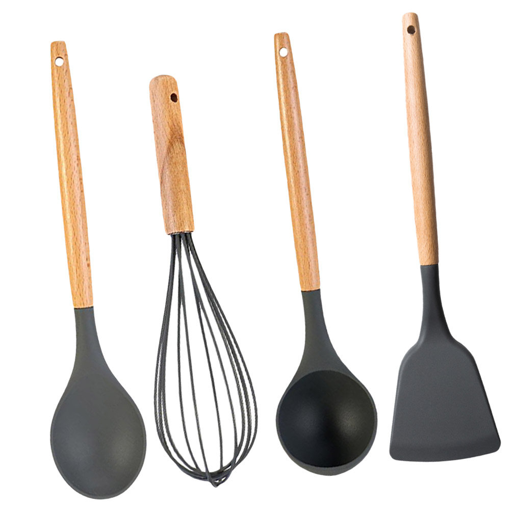 4종 조리기구 세트 논스틱 내열성 주방용 주걱, 국자, - Home Cooking Utensils 리뷰 및 가격