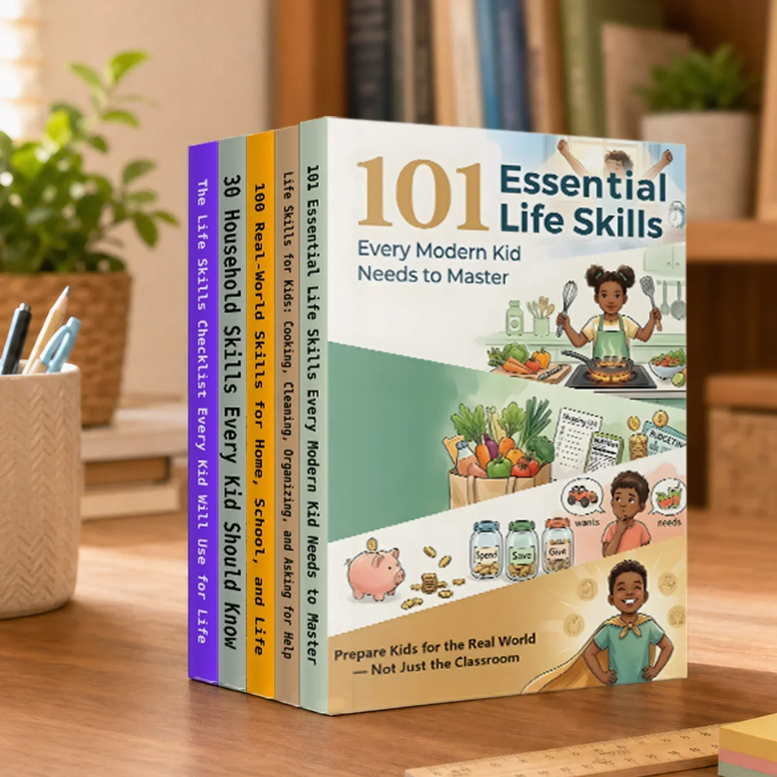 5권의 어린이 생활 기술 모음집, 가정, 학교, 일상생 - Home Cooking Book 리뷰 및 가격