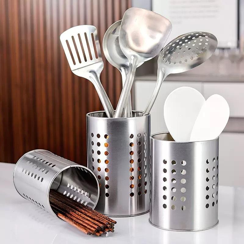 # 새로운 스테인리스 스틸 원통형 식기 보관함, 수저통 - Home Cooking Utensils 리뷰 및 가격