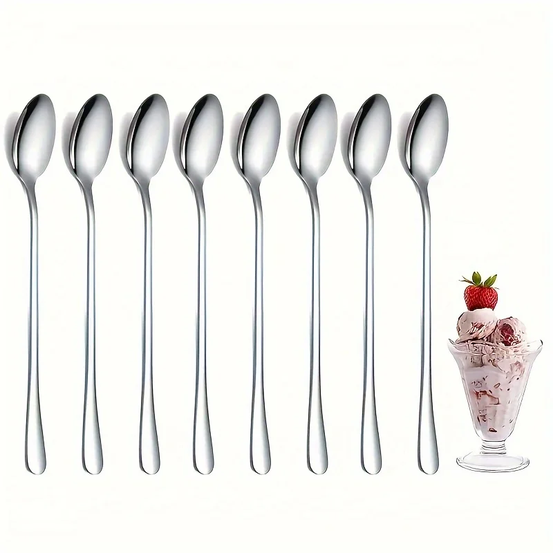 스테인리스 스틸 1/10개 롱 핸들 스푼 세트 - 식기 - Home Cooking Utensil Set 리뷰 및 가격