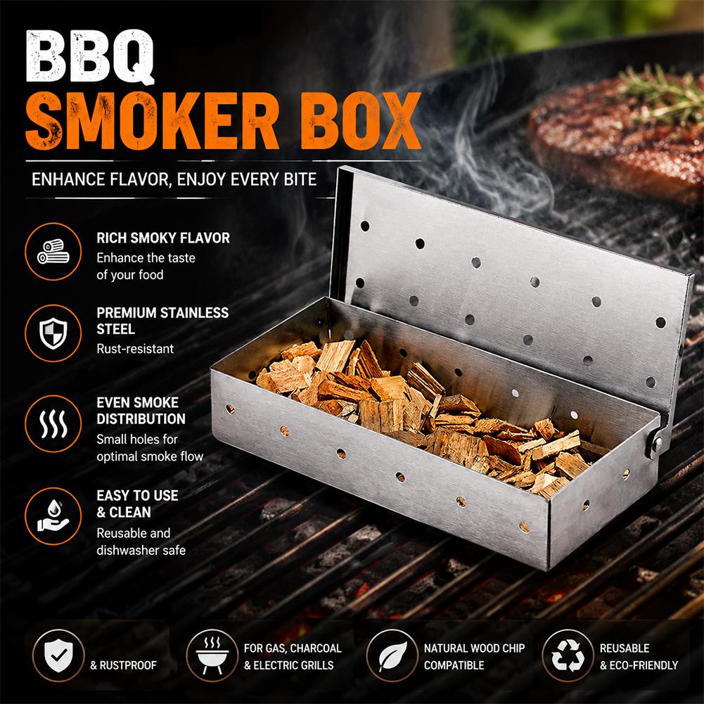 스테인리스 스틸 바베큐 스모커 박스, 두꺼운 고기 훈제 - Smoker Box Wood Chip 리뷰 및 가격
