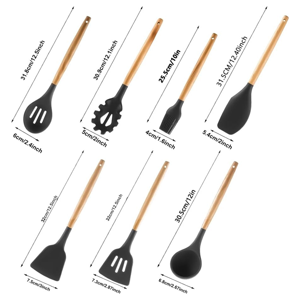 7종 실리콘 조리도구 세트, 논스틱 조리기구, 주걱,  - Home Cooking Utensil Set 리뷰 및 가격