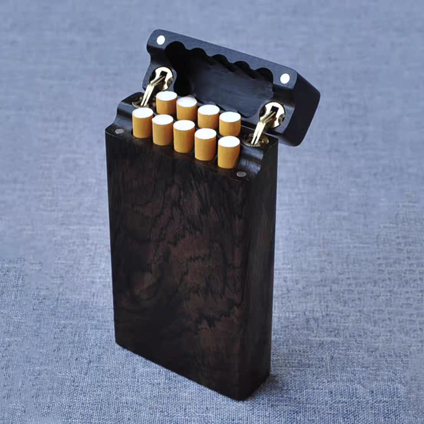 흑단 플립 담배 케이스 휴대용 원목 슬림 보관함 (9/ - Smoker Box Wood Chip 리뷰 및 가격