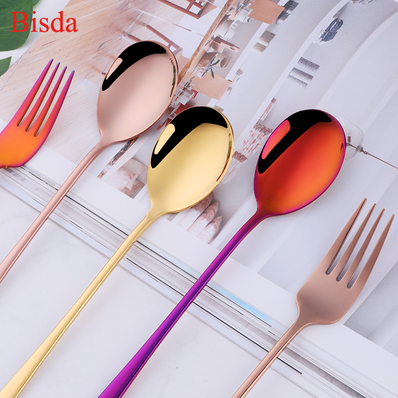1 개/대 스테인레스 스틸 포크 숟가락 포크 골드 식기 - Home Cooking Utensil Set 리뷰 및 가격