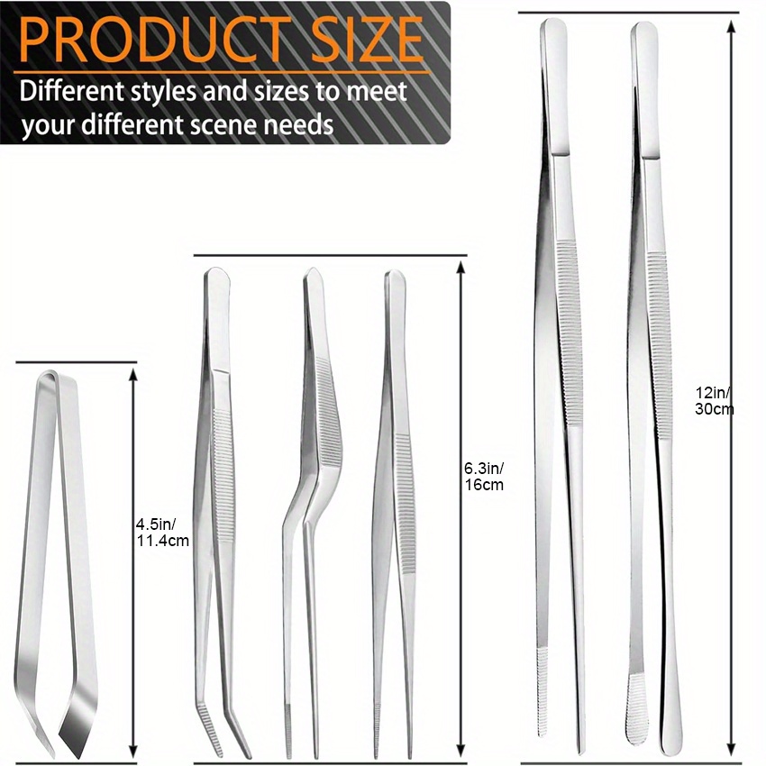 6개/팩 스테인레스 스틸 주방 핀셋 세트, 전문 요리사 - Home Cooking Utensil Set 리뷰 및 가격