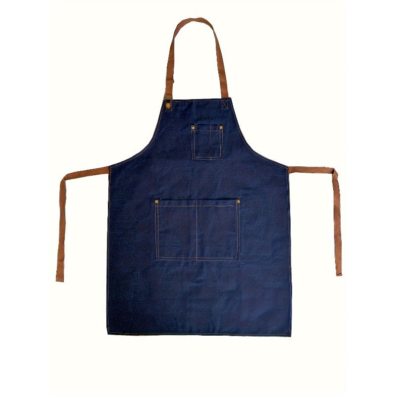 남녀공용 데님 작업 앞치마, 얼룩 방지 데님 앞치마,  - Home Cooking Work 리뷰 및 가격