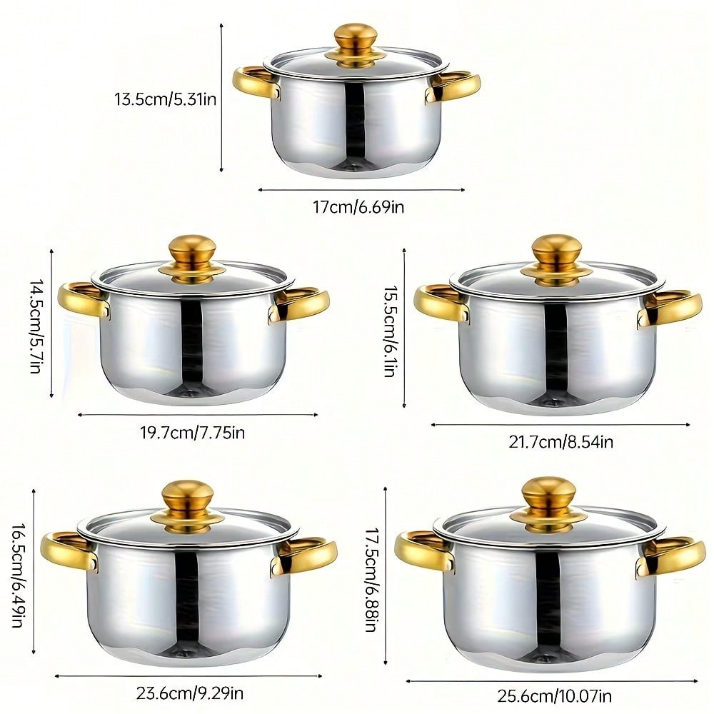 스테인리스 스틸 냄비 세트 모던 럭셔리 조리기구 스톡팟 - Home Cooking Utensils 리뷰 및 가격