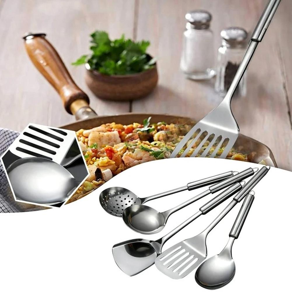 5개 세트 스테인리스 스틸 실용적인 주방 도구 세트 요 - Home Cooking Utensil Set 리뷰 및 가격