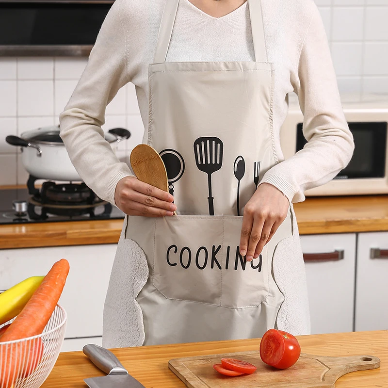 앞치마 방수 방유 손을 닦을 수 있는 앞치마 주방 작업 - Home Cooking Work 리뷰 및 가격