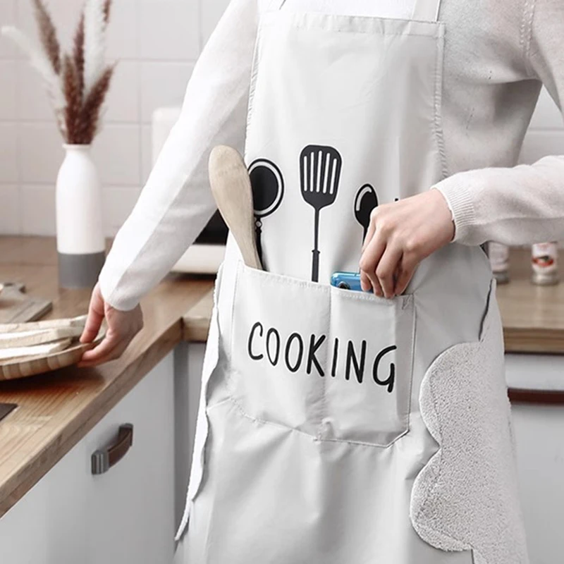 앞치마 방수 방유 손을 닦을 수 있는 앞치마 주방 작업 - Home Cooking Work 리뷰 및 가격