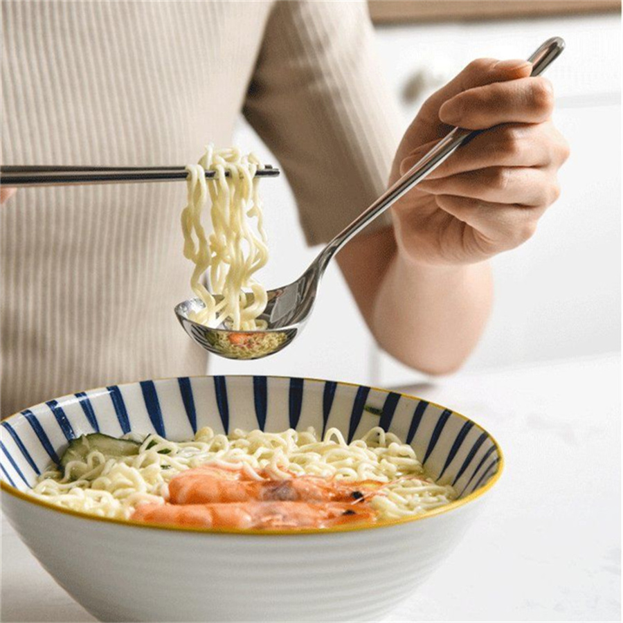 2/1개 스테인레스 스틸 숟가락 두꺼운 긴 손잡이 수프 - Home Cooking Services 리뷰 및 가격